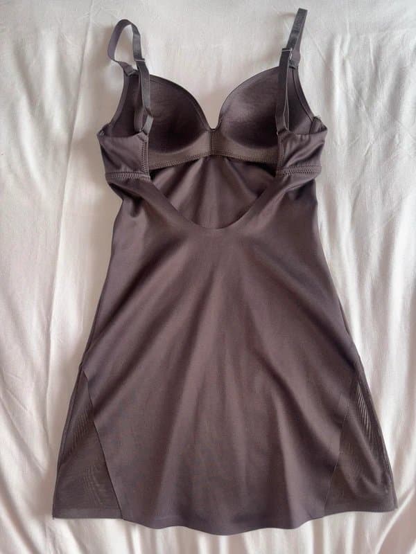 ASOS ASOS design brown contouring low back mini dress seamless mesh