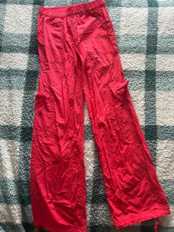 ASOS ASOS Red Cargo Trousers Size 8