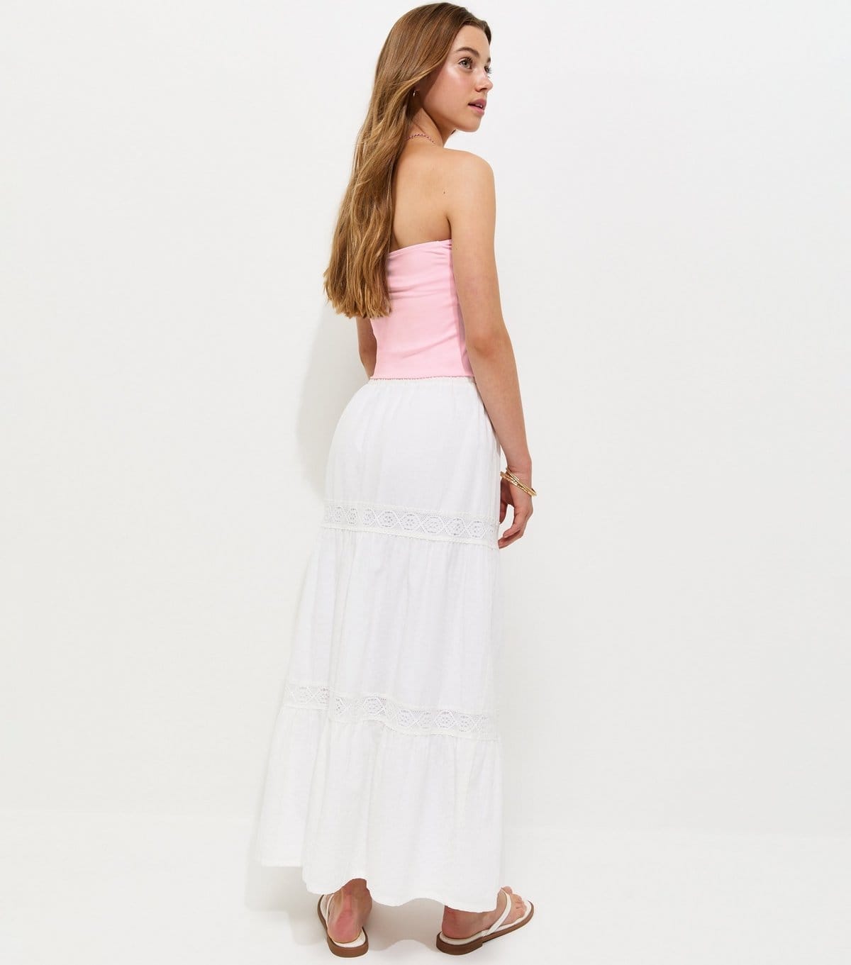 New Look Girls' Light Pink Starfish Split Front Bandeau Top New Look - 4
