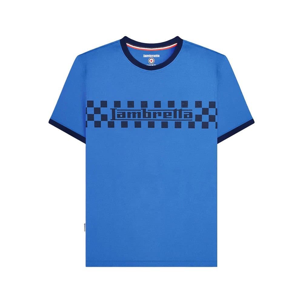 Lambretta Lambretta Men's SS24 Two Tone Ringer T-Shirt in Dark Blue