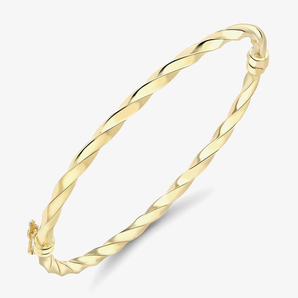 T.H.Baker T.H.Baker Gold Plain Twist Bangle