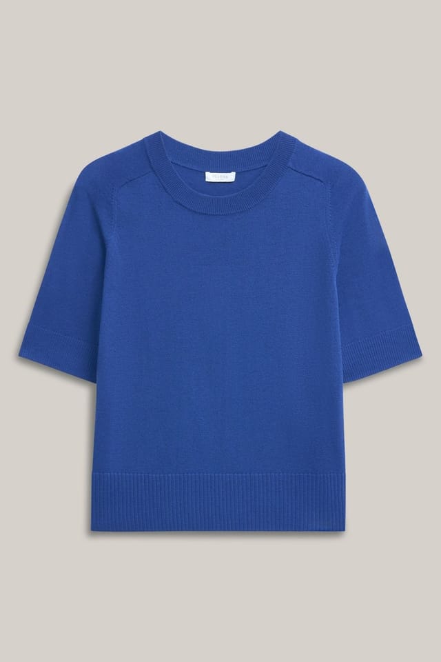Hobbs London Hobbs London Women's Leena Knitted Top in Cobalt - 2