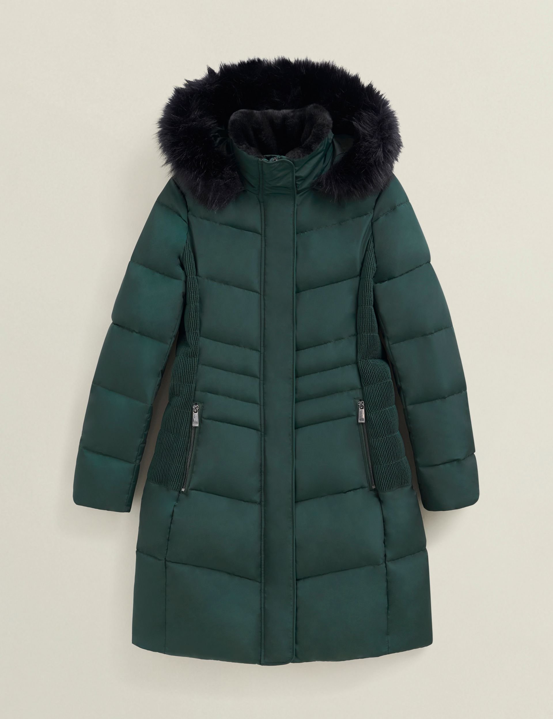 Hobbs London Hobbs London Women's Jaymie Puffer Coat in Bottle Green - 2