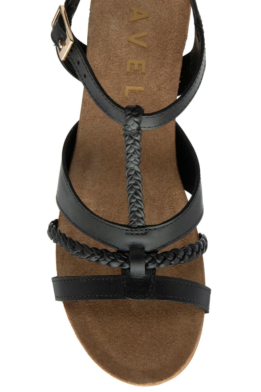 Ravel Ravel Women's 'Ardo' Leather Wedge Sandals in Black - 4