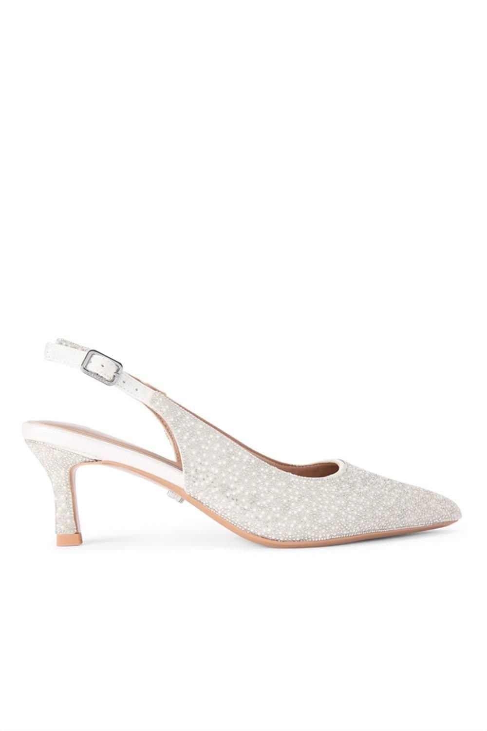 Carvela Carvela Women's 'Corletta Sling Court Low' Fabric Heels in White