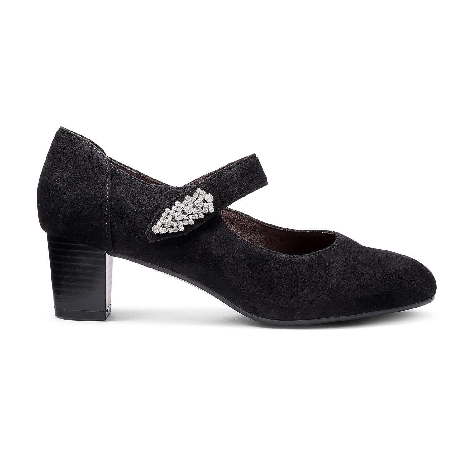 Hotter Hotter Women's Wide Fit 'Duet' Classic Heeled Shoes in Black