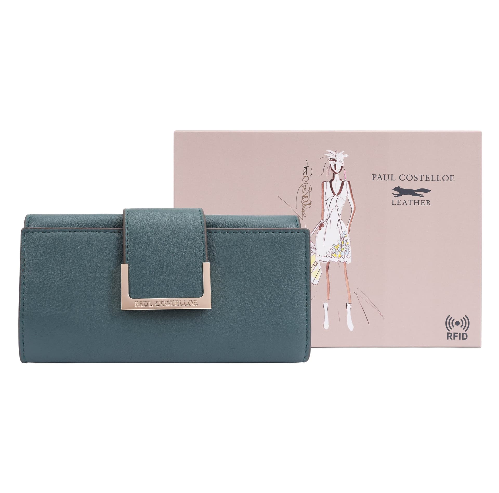 Paul Costelloe Paul Costelloe Women's Alto Leather Purse in Dark Green
