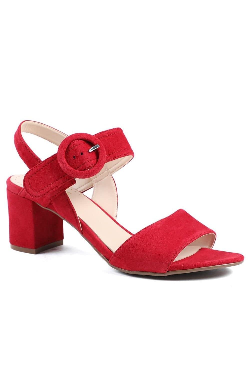 Jones Bootmaker Jones Bootmaker Women's Garnett Smart Leather Sandals in Red