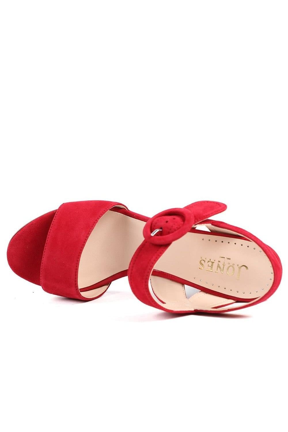 Jones Bootmaker Jones Bootmaker Women's Garnett Smart Leather Sandals in Red - 4