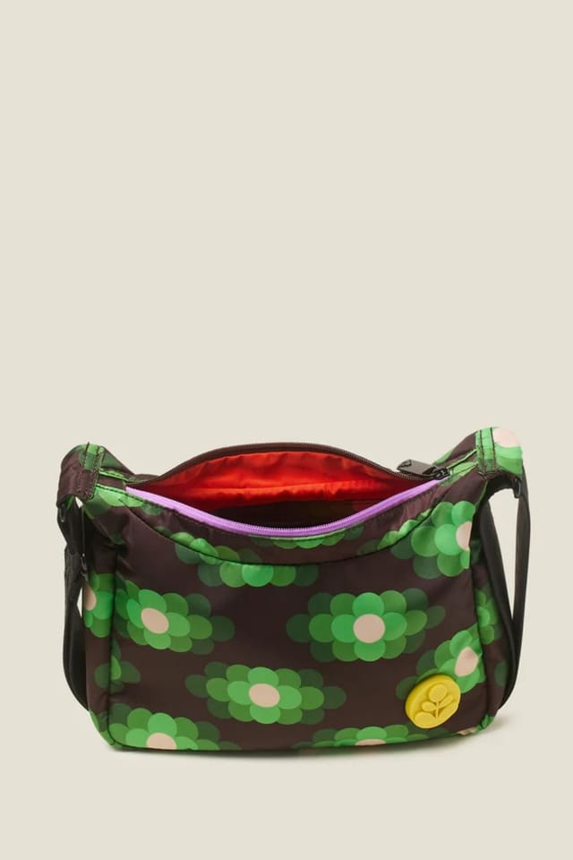Orla Kiely Orla Kiely Women's Ratio Small Hobo Bag - Flower Haze Neon Green - 3