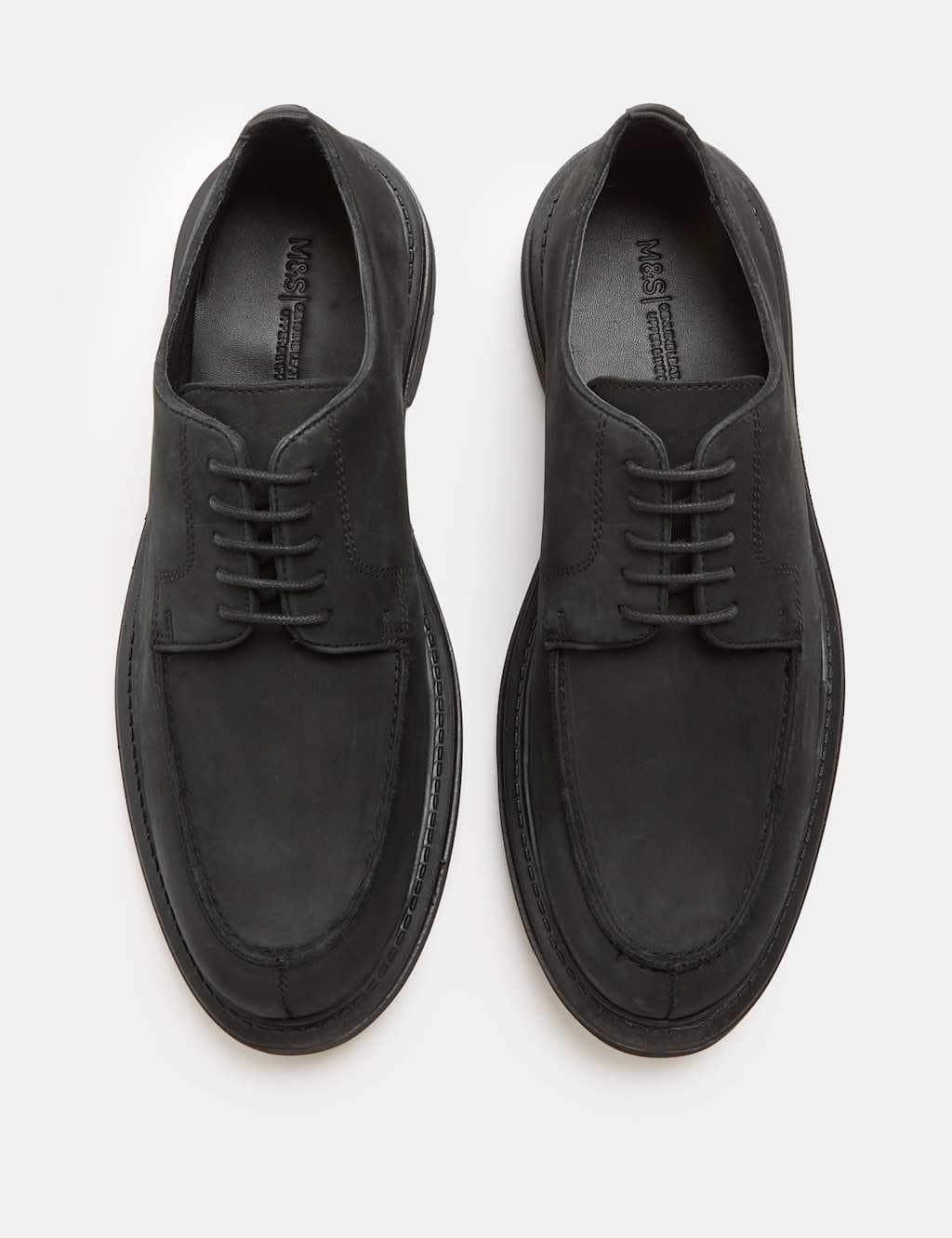 Marks & Spencer M&S Nubuck Apron Derby Shoes Black