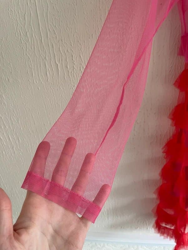 Never Fully Dressed Never fully dressed Red and Pink Kate ruffle mini dress BNWT size UK 10