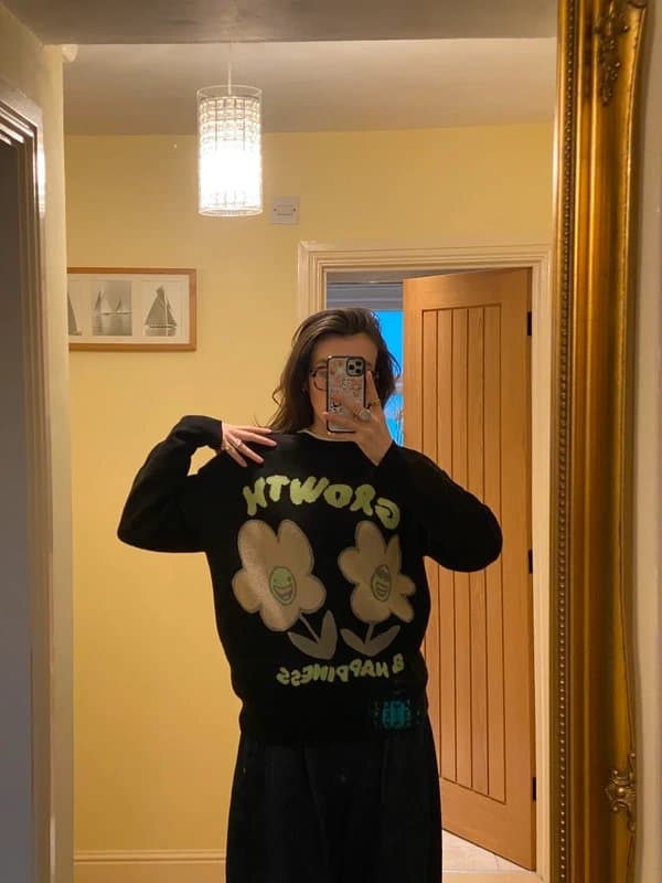 Bershka Graphic knitted sweater