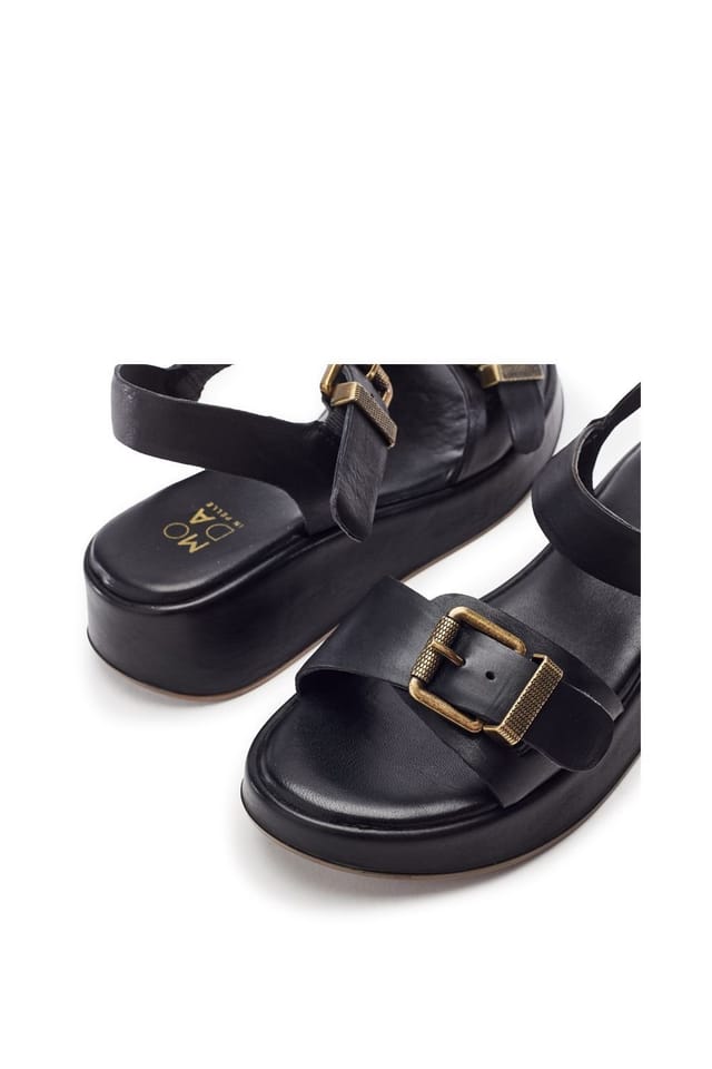 Moda In Pelle Moda In Pelle Women's 'Kaprii' Leather Flatforms in Black - 3