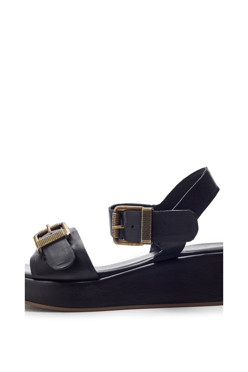 Moda In Pelle Moda In Pelle Women's 'Kaprii' Leather Flatforms in Black - 4