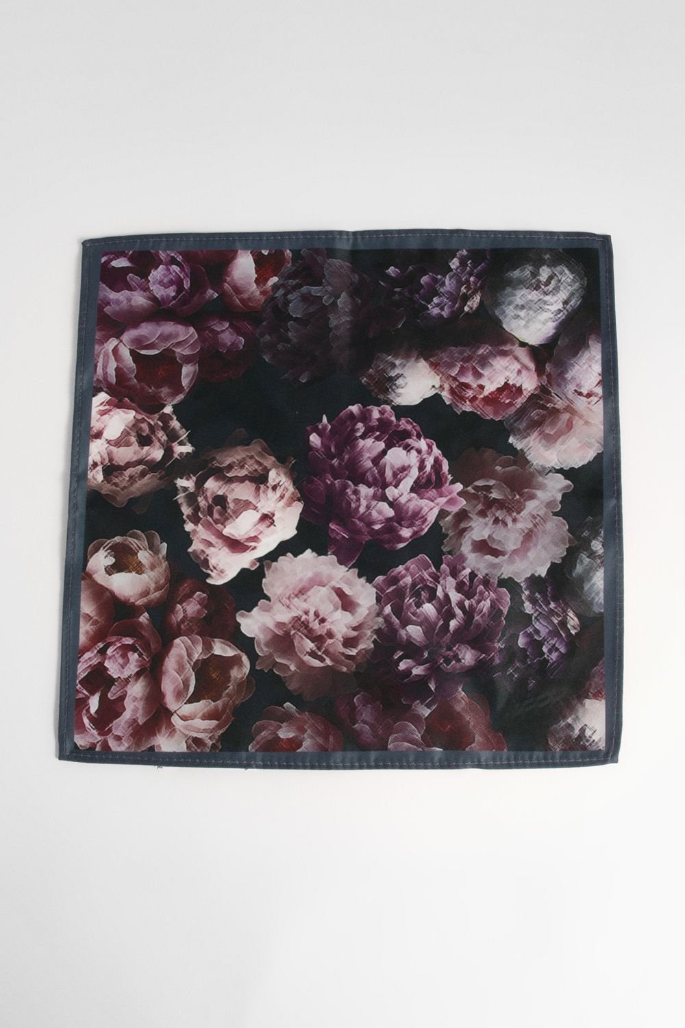 Burton Burton Men's Large Floral Print Pocket Square in Purple - 4