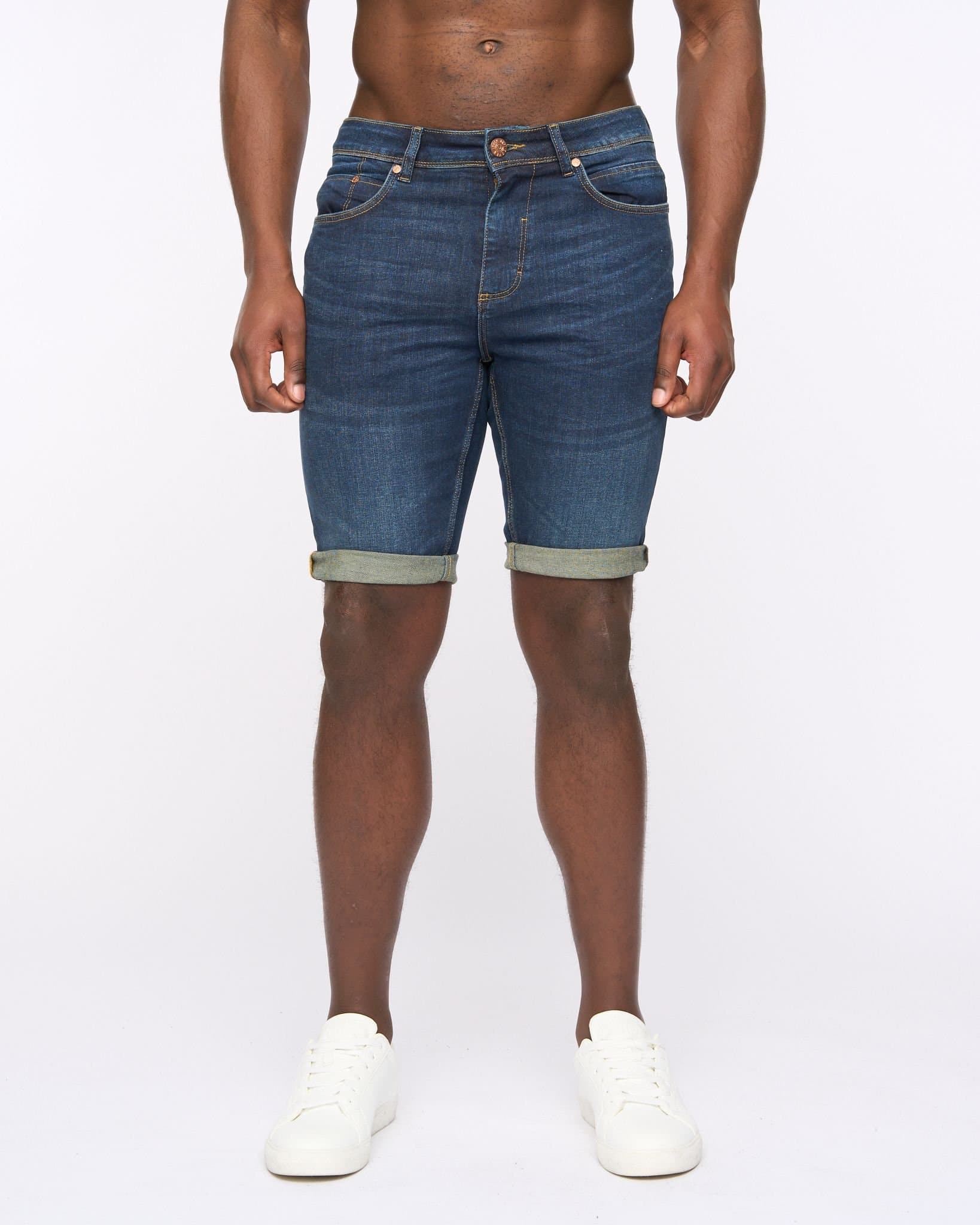Duck&Cover Duck&Cover Men's Mustone Denim Shorts in Dark Navy