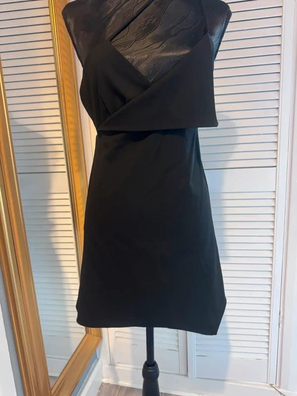 Source Unknown Asymmetric Black Short Dress Size 8 Party Evening Occasion