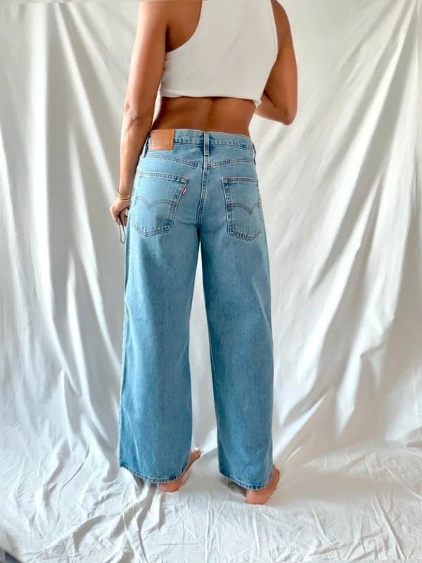Levis Levi’s XL Straight Blue baggy Wide Leg Jeans W27 L29
