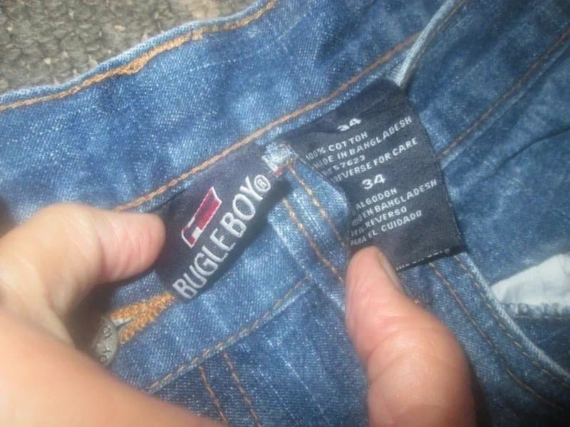 Bugle Boy Bugle Boy Men's shorts Size M W34" Bermuda cropped Jorts high-rise Vintage denim