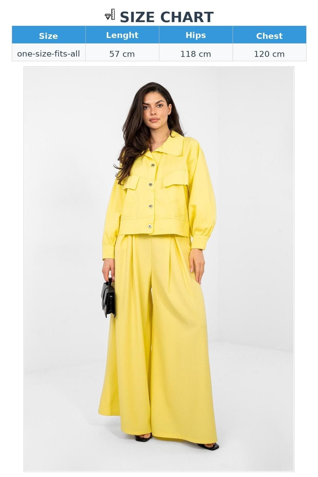 Love Lace Love Lace Women's Cotton Poplin Shirt with Pockets in Yellow - 4