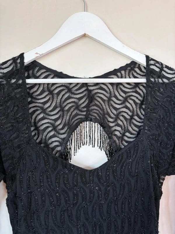 Gina Bacconi Vintage 90s-Y2K Gina Bacconi Beaded Dress UK 10-12 Open Back Occasion Dress - 1
