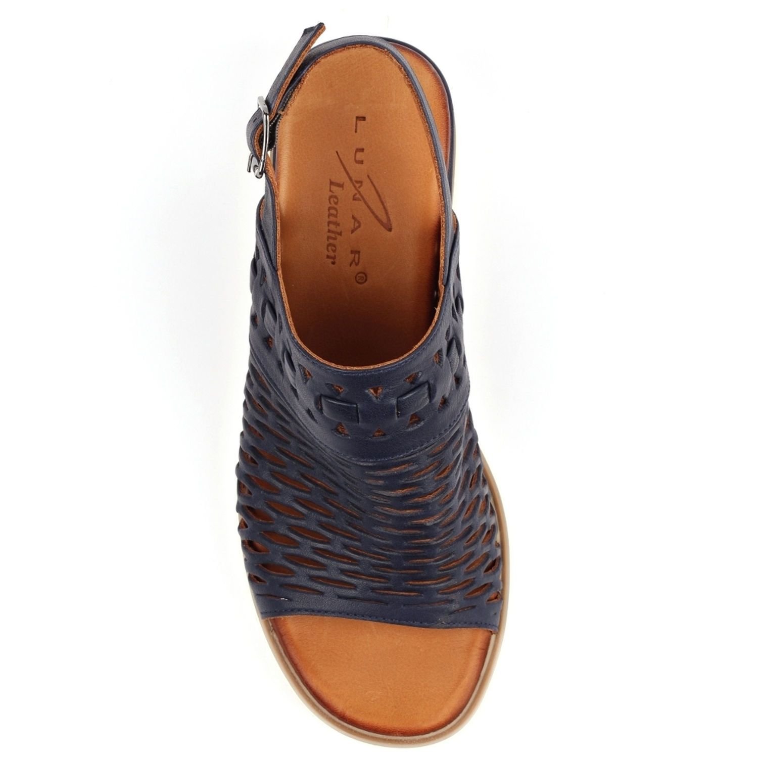 Lunar Lunar Women's Hailey Leather Sandals in Navy - 4