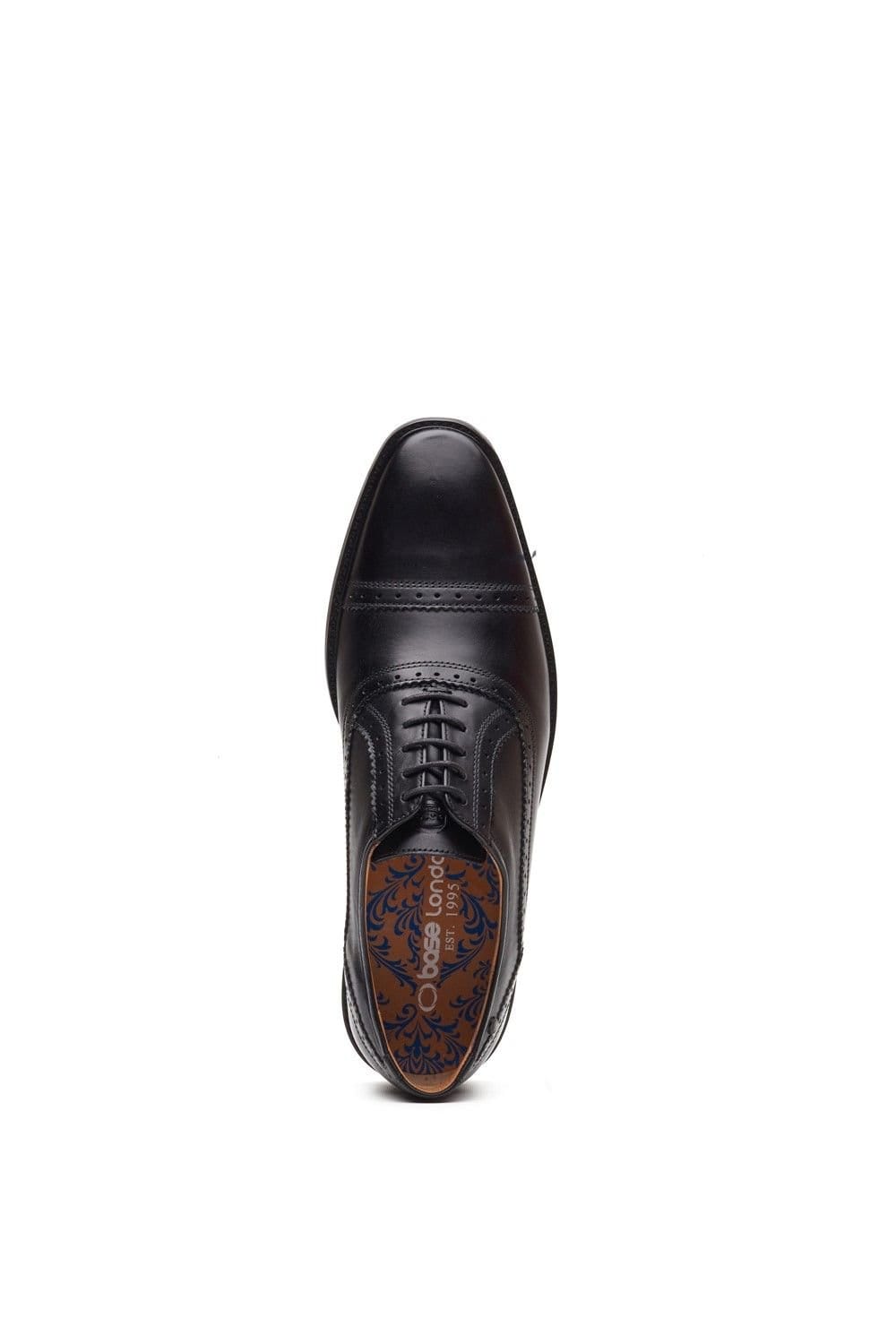 Base London Base London Men's Ascot Toe Cap Oxford Shoe in Black - 4