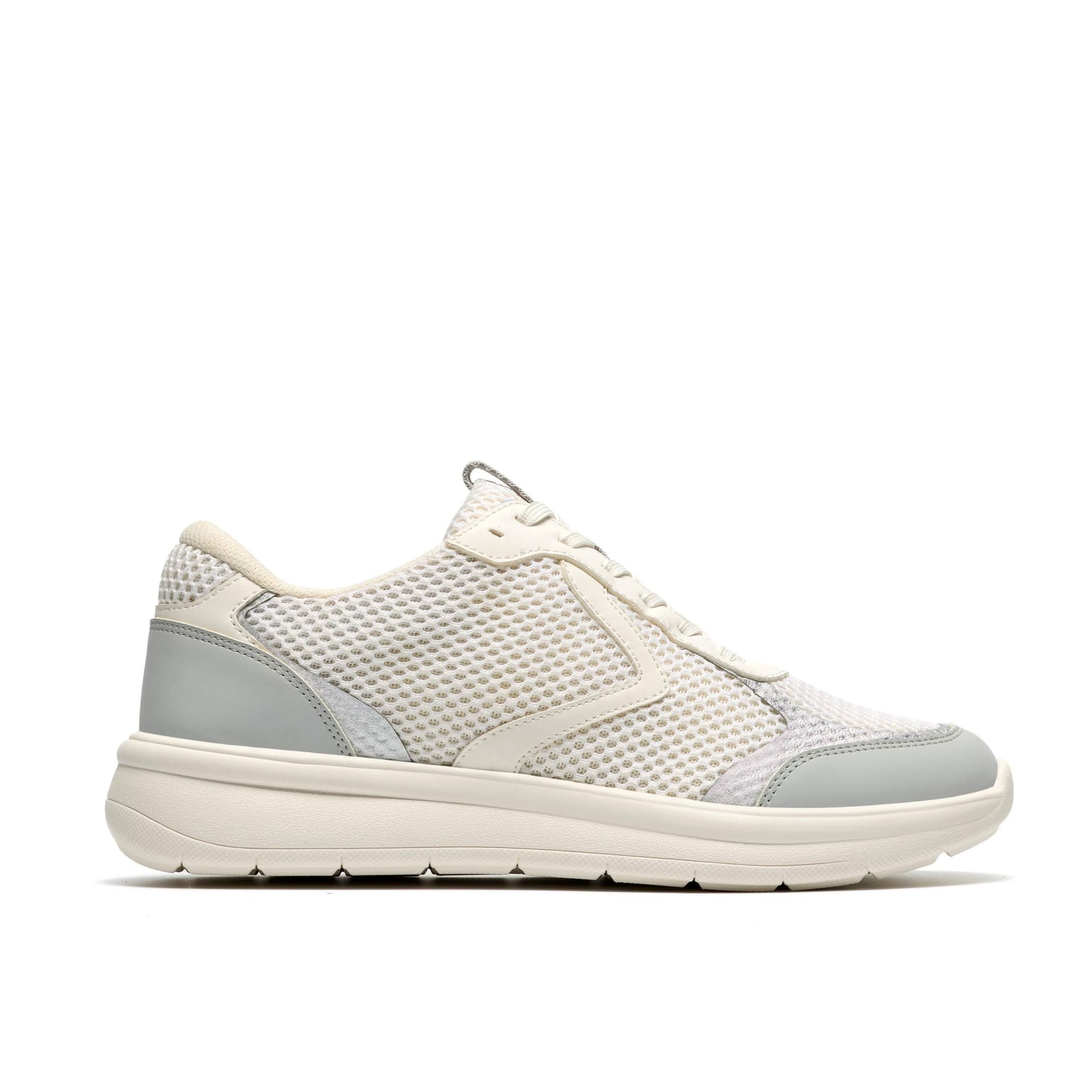 Clarks Clarks Women's Ezrinn Tie White/Grey Trainers in White
