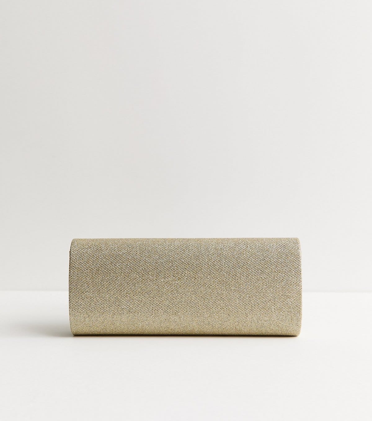 New Look Gold Sparkly Barrel Clutch Bag New Look - 4