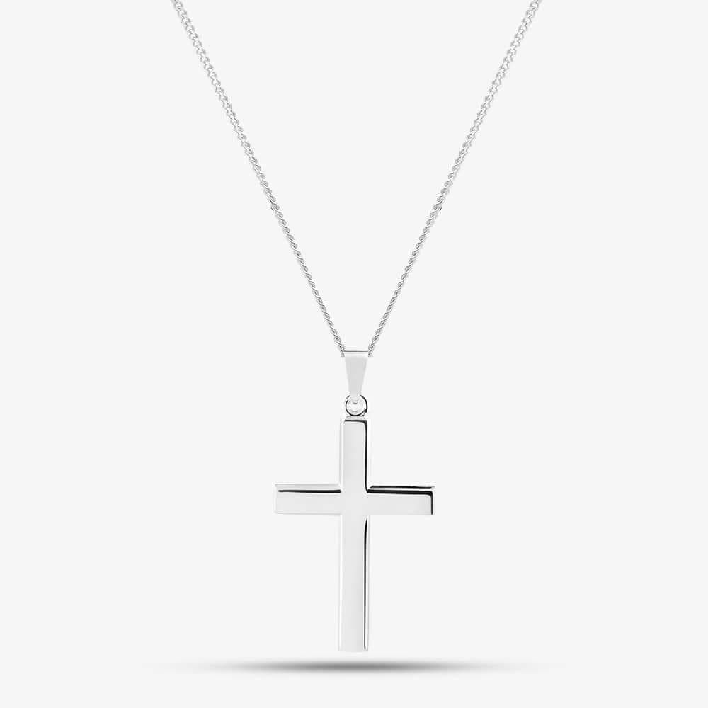 T.H.Baker T.H.Baker Women's Silver Plain Cross & Pendant SCS25