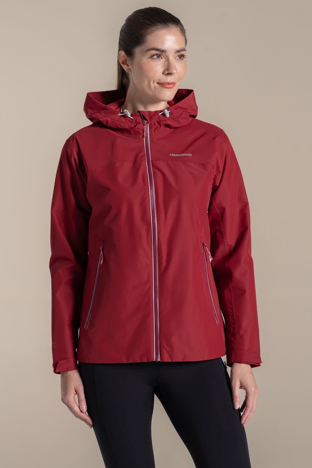 Craghoppers Craghoppers Women's Solla Waterproof Shell Jacket in Red