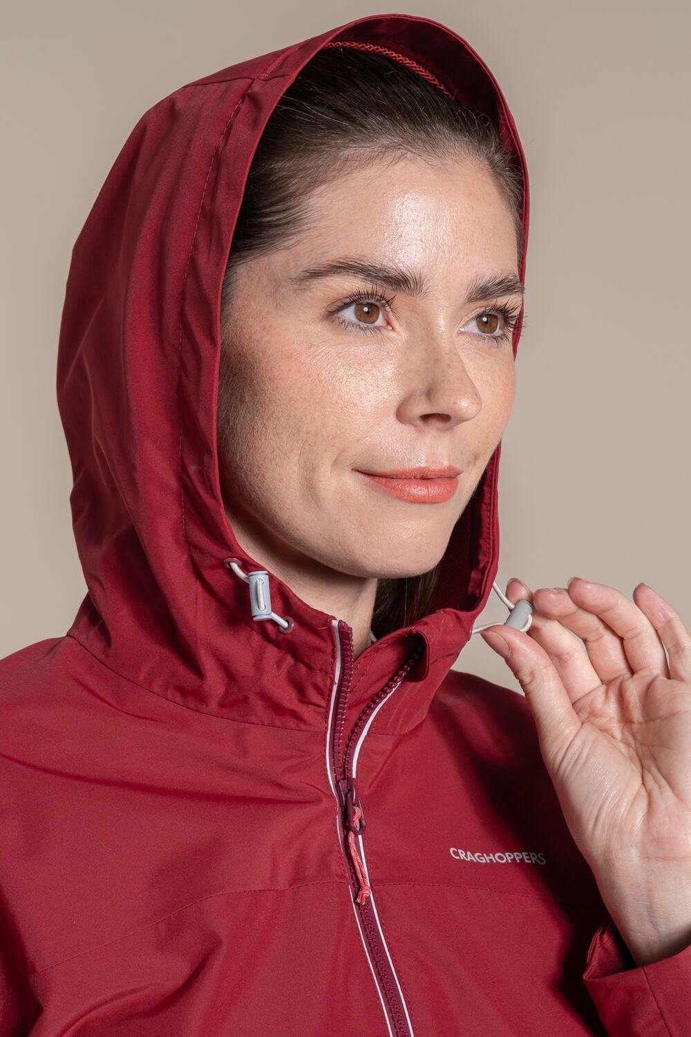 Craghoppers Craghoppers Women's Solla Waterproof Shell Jacket in Red - 3