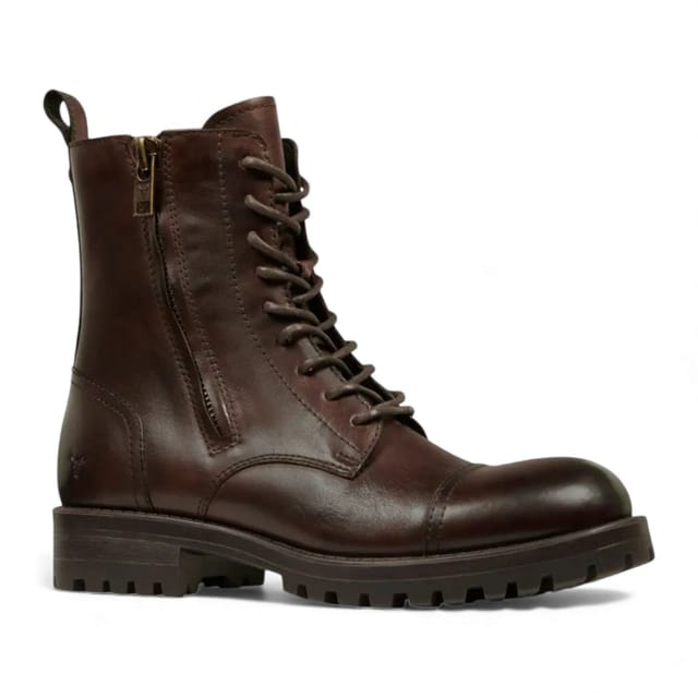 Windsor Smith Windsor Smith Men's Leather Military Lace-Up Combat Boots - Willem in Maroon - 2