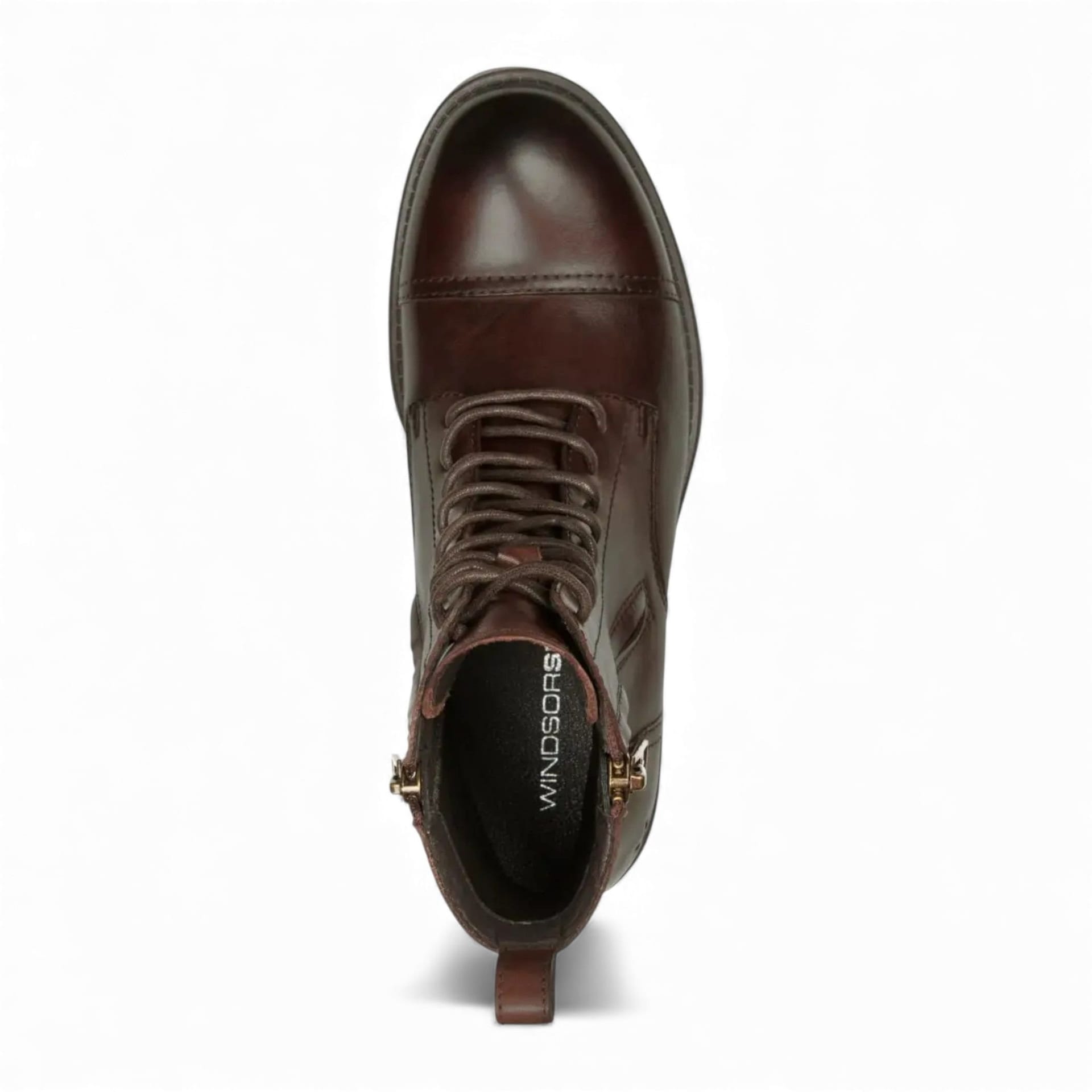 Windsor Smith Windsor Smith Men's Leather Military Lace-Up Combat Boots - Willem in Maroon - 4
