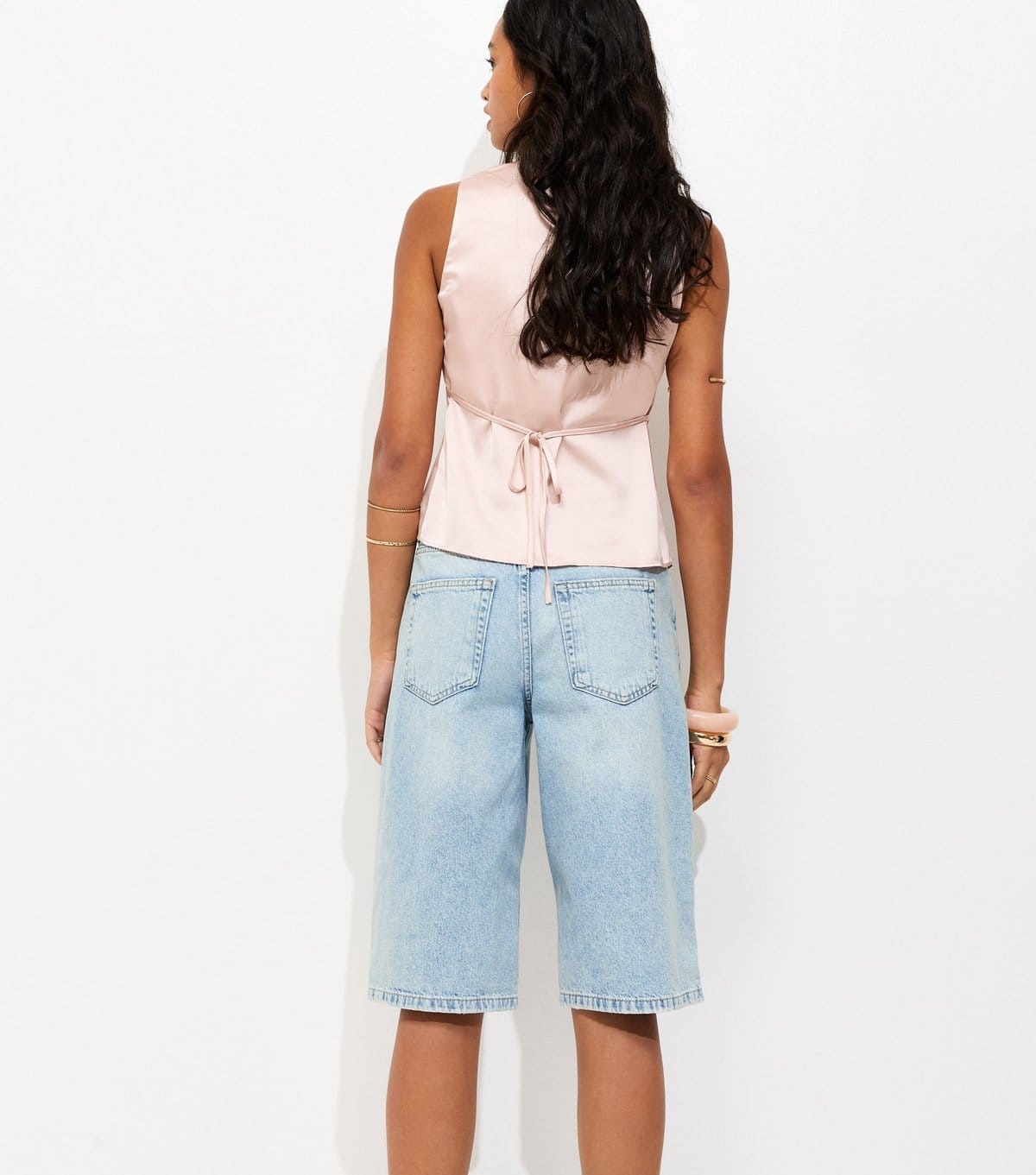 New Look Women's Light Blue Denim Jort Shorts New Look - 4