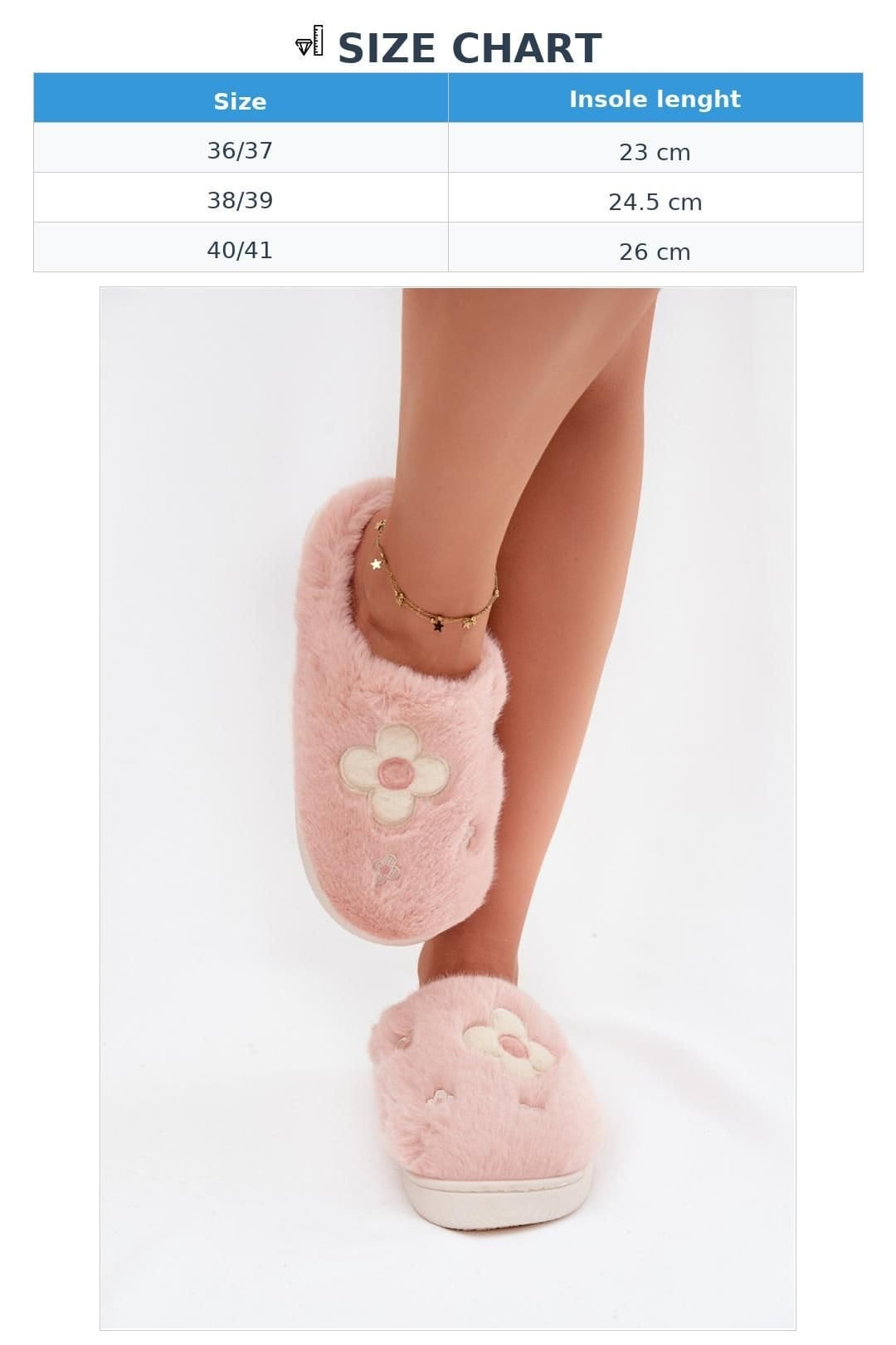 Love Lace Love Lace Women's Furry Flower Decor Slippers Warm Soft Insole Cozy Home Wear in Pink - 4