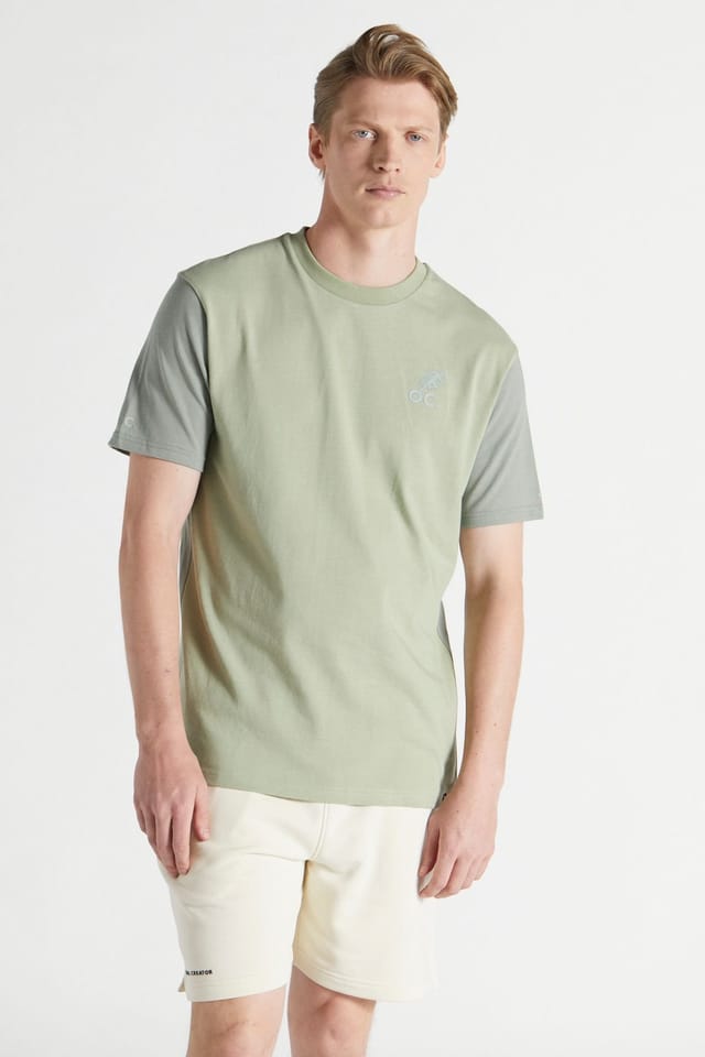 Original Creator Original Creator Men's Colour Block T-shirt in Green - 2