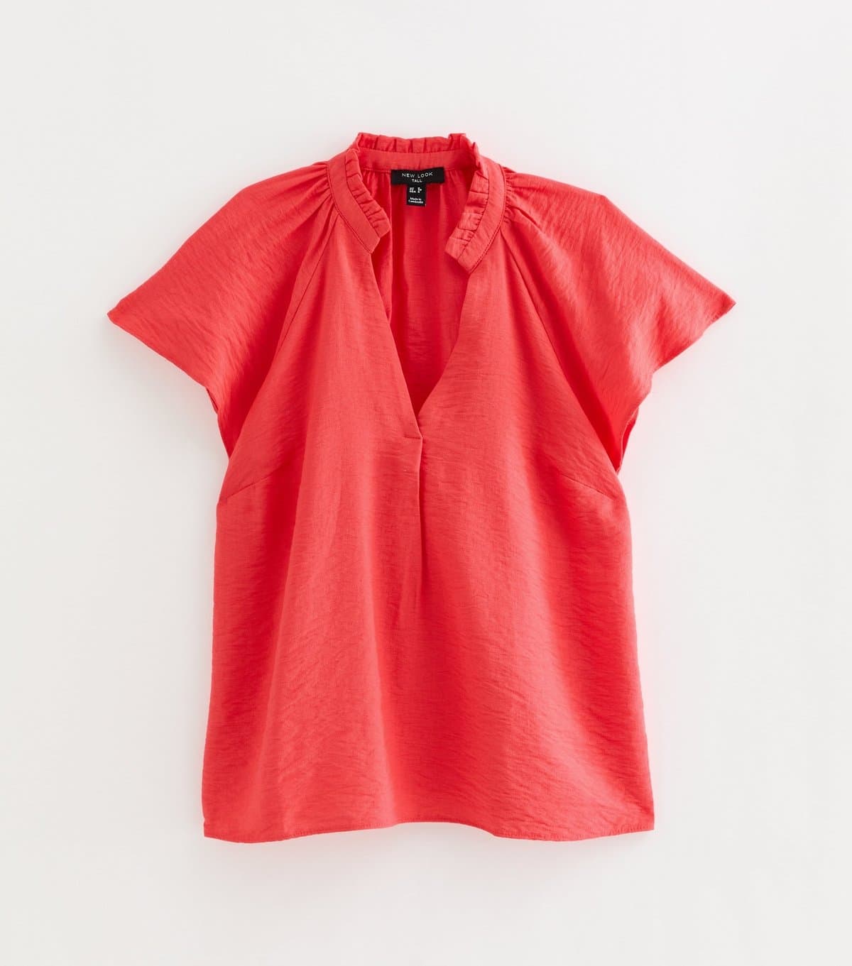 New Look Women's Tall Dark Pink Flutter Sleeve Blouse New Look