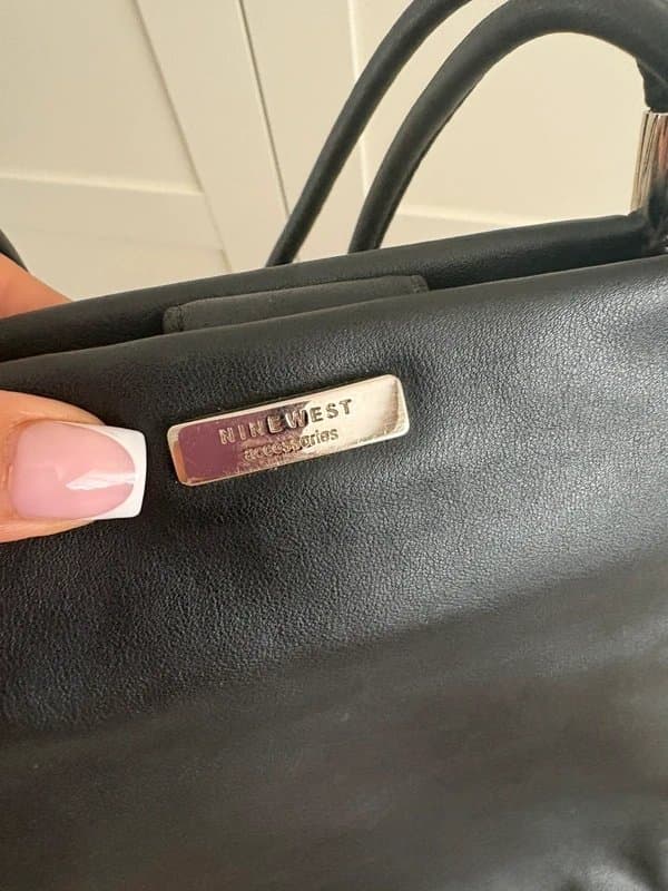 Nine West Nine West Black Shoulder Bag Vintage Y2K Handbag Faux Leather Tote Bag Classic Everyday Bag