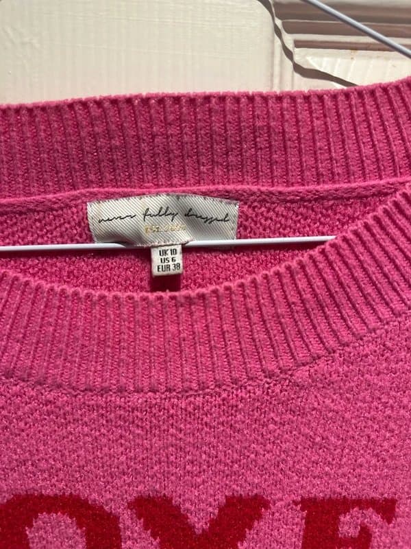 Never Fully Dressed NFD Love knit jumper