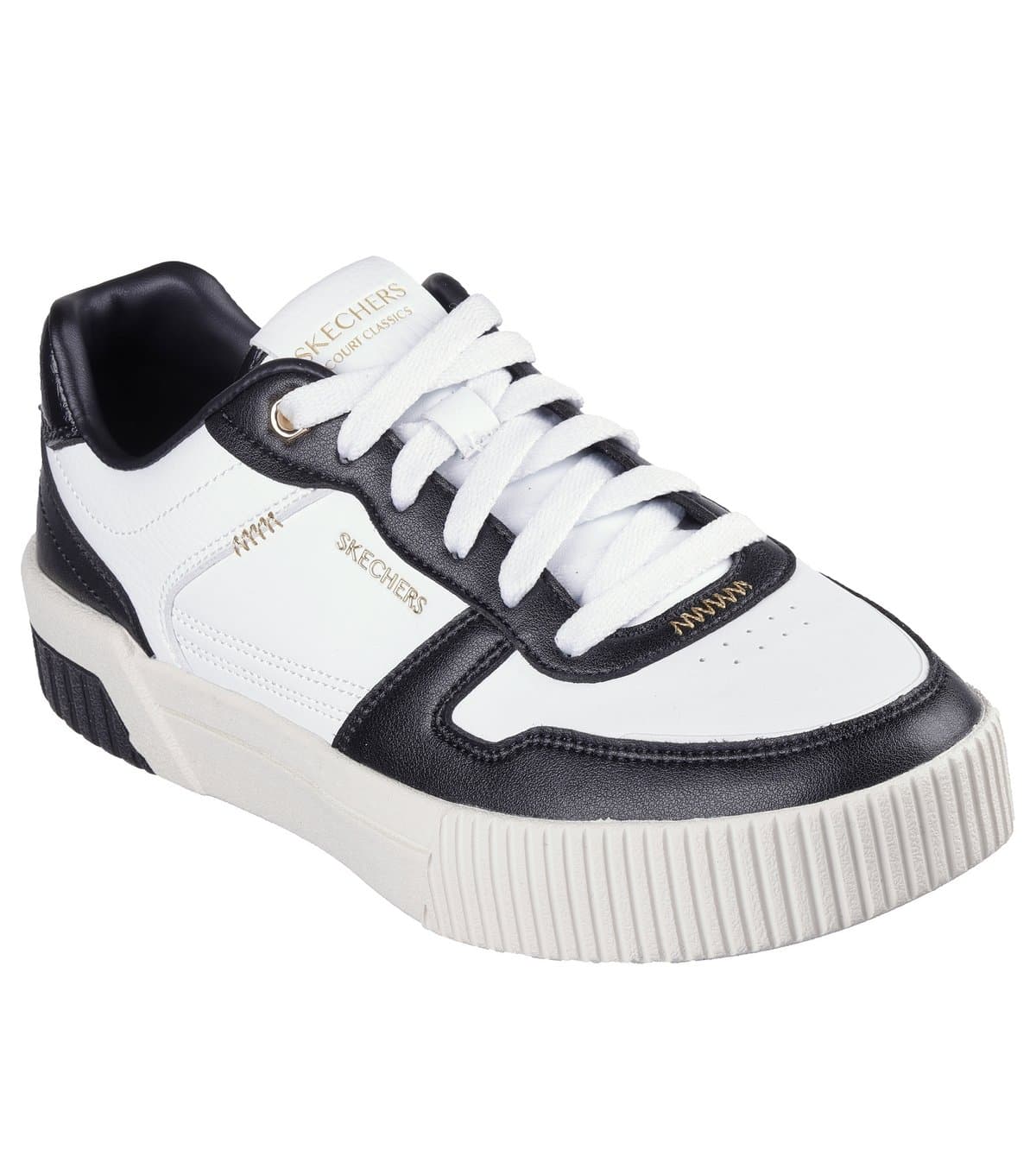 Skechers Skechers White Faux Leather Trainers