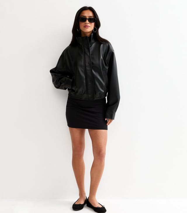 New Look Women's Petite Black Stretchy Tube Mini Skirt New Look - 3
