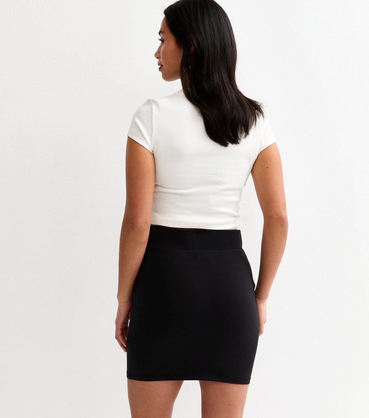 New Look Women's Petite Black Stretchy Tube Mini Skirt New Look - 4