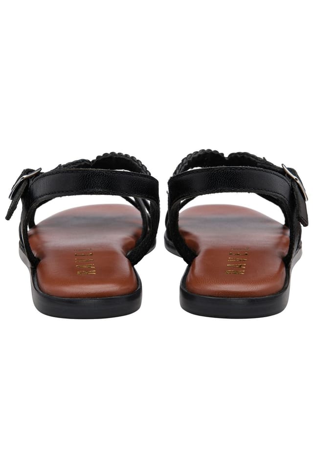 Ravel Ravel Women's 'Danby' Leather Flat Sandals in Black - 3