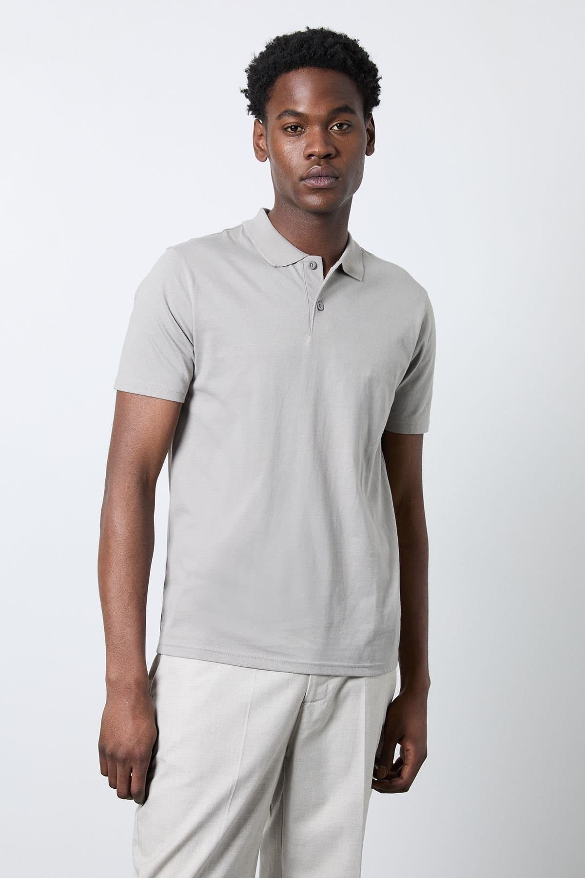 Burton Burton Men's Grey Jersey Polo Shirt