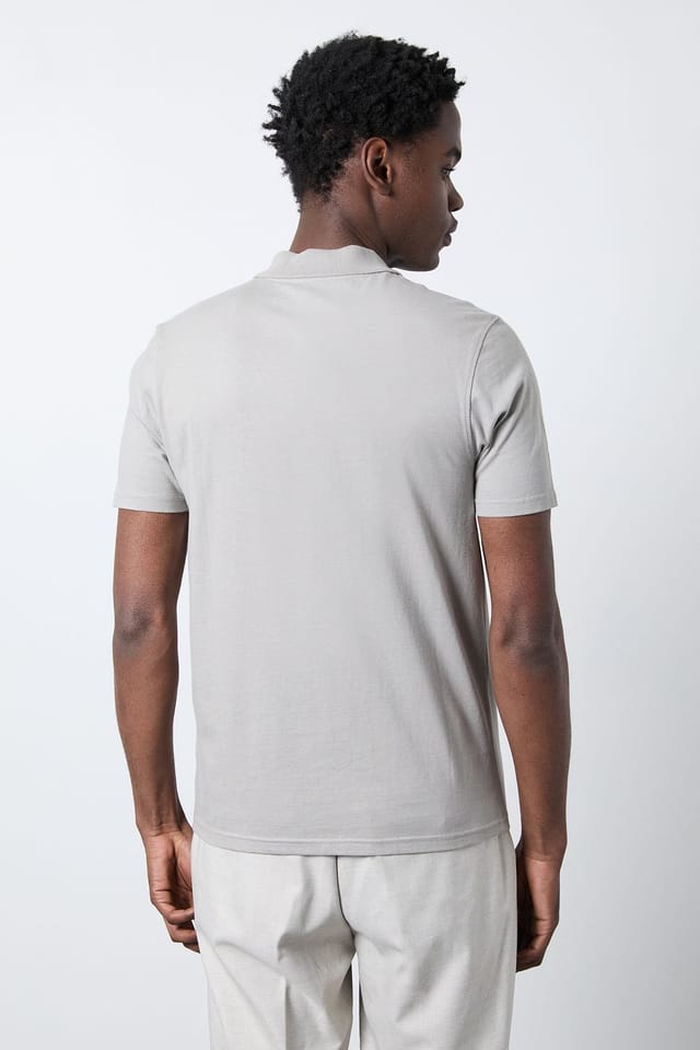 Burton Burton Men's Grey Jersey Polo Shirt - 3
