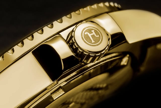 Henry Jay Henry Jay Men's Quartz Stainless Steel Specialty Aquamaster Professional Dive Watch in Gold - 3