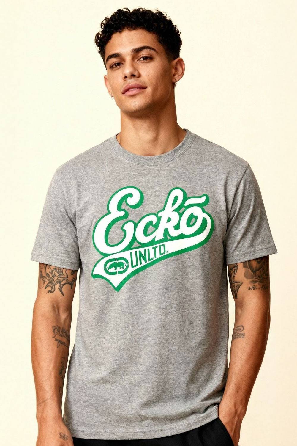 Ecko Untld. Ecko Untld. Men's Script T-Shirt in Grey - 4
