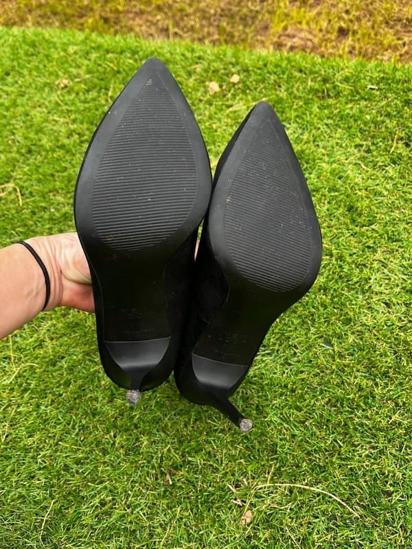 New Look Black Suede Stiletto Heels (New Look)
